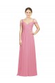 Cheap Sweetheart Long Chiffon Bridesmaid Dress with Off the Shoulder Straps UK