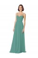 Cheap Spaghetti Straps Sweetheart A-Line Chiffon Bridesmaid Dress UK