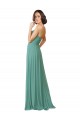 Cheap Spaghetti Straps Sweetheart A-Line Chiffon Bridesmaid Dress UK