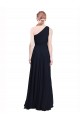 Cheap Long Chiffon Bridesmaid Dress with One Shoulder Neckline And Belt UK