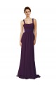 Cheap Full Length Chiffon Bridesmaid Dress with Spaghetti Straps UK