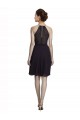 Cheap Short Knee Length High Neck Chiffon Bridesmaids Dress UK