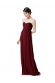 Cheap Hand-Ruched Sweetheart Long Chiffon Bridesmaid Dress UK