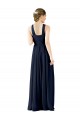 Cheap High V-Neck Floor Length Chiffon Bridesmaid Dress UK