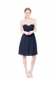 Cheap Sweetheart Cocktail Knee Length Chiffon Cocktail Bridesmaid Dress Open Back UK
