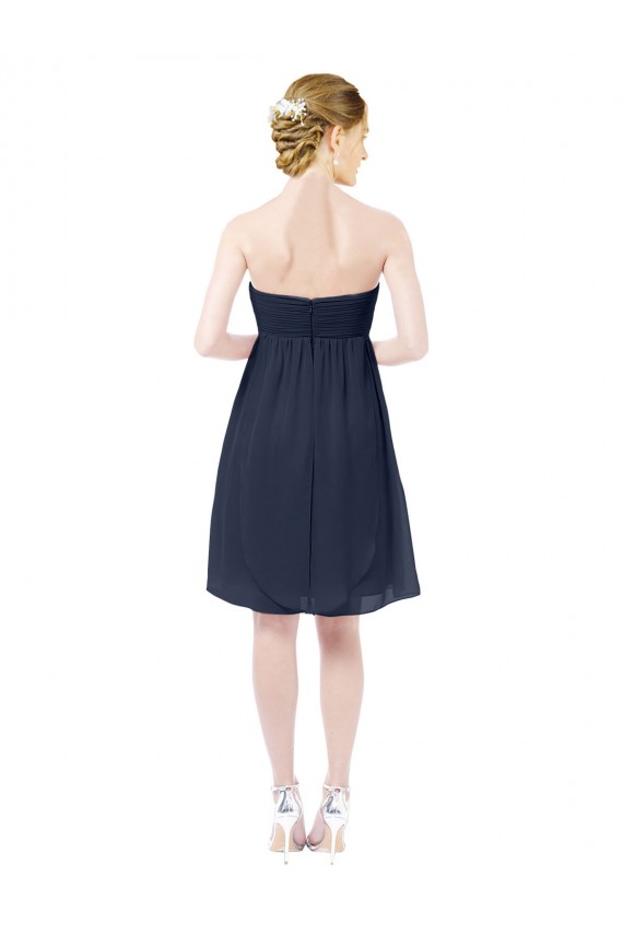 Cheap Sweetheart Cocktail Knee Length Chiffon Cocktail Bridesmaid Dress Open Back UK