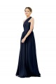 Cheap Draped One Shoulder Strapless Chiffon Bridesmaid Dress UK