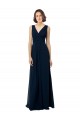 Cheap Chiffon Sleeveless Bridesmaid Dress with V Front and Back UK