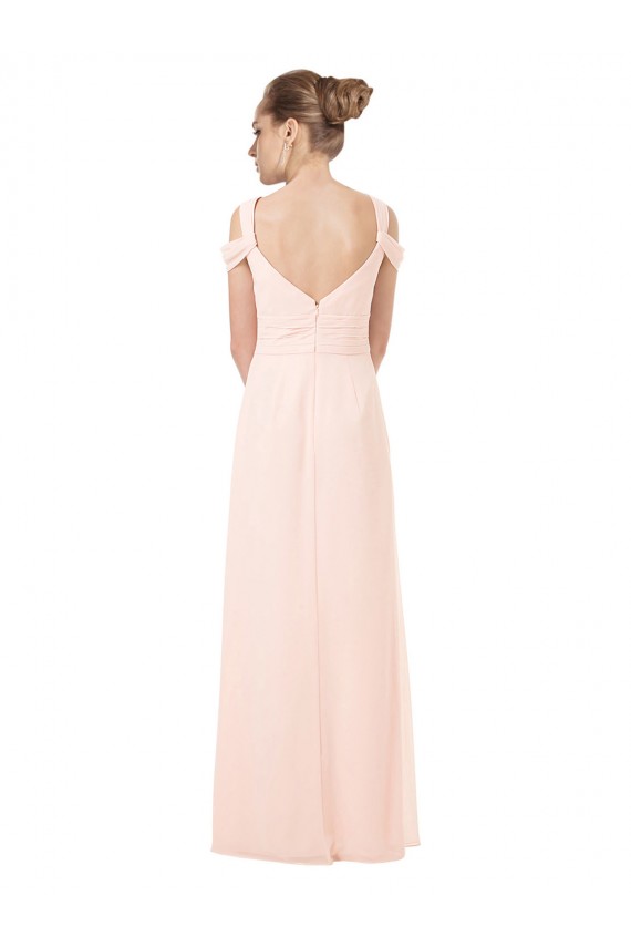 Cheap Chiffon Sweetheart Bridesmaid Dress with An Illusion Overlay UK
