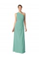 Cheap Long Chiffon One Shoulder Full Length Bridesmaid Dress UK