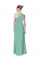 Cheap Long Chiffon One Shoulder Full Length Bridesmaid Dress UK