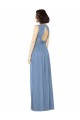 Cheap Open Keyhole Back Bateau Neck Chiffon Bridesmaid Dress UK