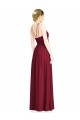 Cheap Halter Neck Open Back Draped Chiffon Bridesmaid Dress UK