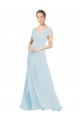 Cheap Chiffon Bridsmaids Dress with V-Neckline and Tie V Back UK