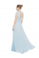 Cheap Chiffon Bridsmaids Dress with V-Neckline and Tie V Back UK