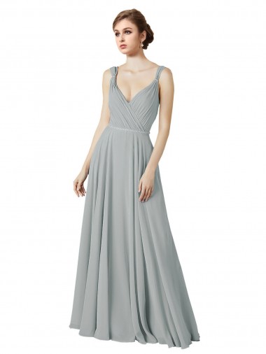 Cheap Figure Flattering Chiffon Bridesmaid Dress with Beaded Detail UK