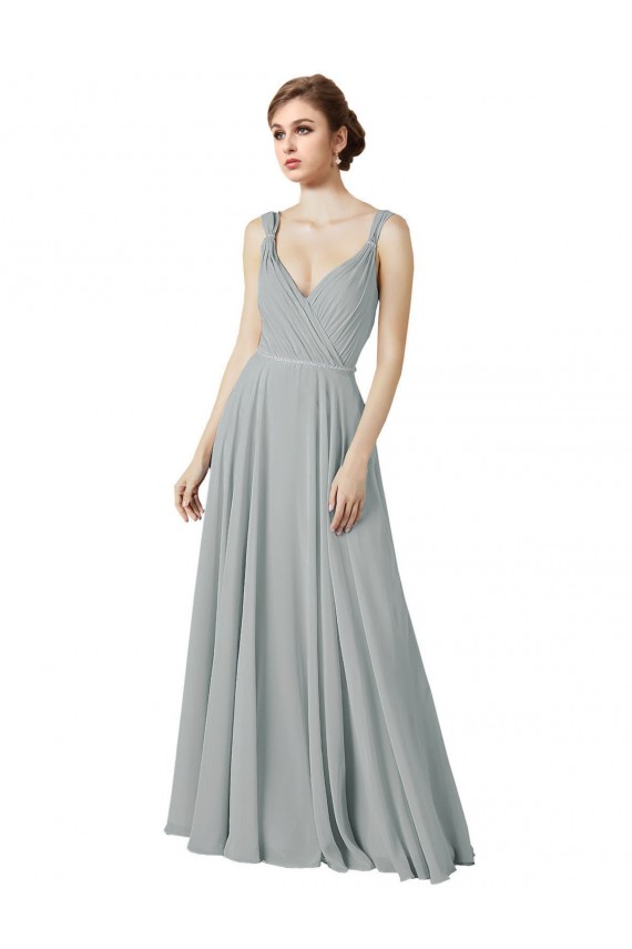 Cheap Figure Flattering Chiffon Bridesmaid Dress with Beaded Detail UK