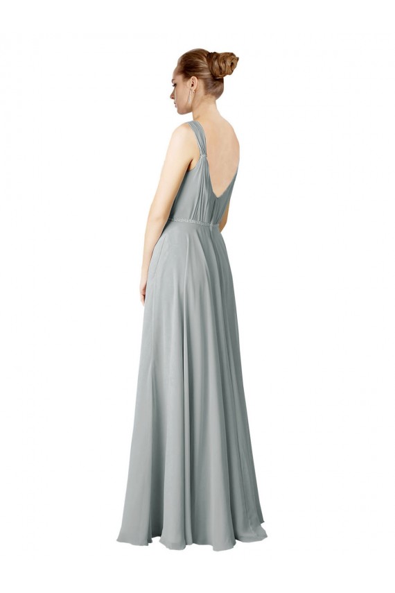 Cheap Figure Flattering Chiffon Bridesmaid Dress with Beaded Detail UK