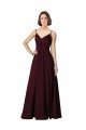 Cheap V-Neck Chiffon Bridesmaid Dress with Twist Front Bodice UK