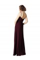 Cheap V-Neck Chiffon Bridesmaid Dress with Twist Front Bodice UK
