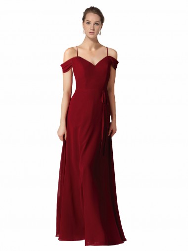 Cheap Chiffon with Beaded Embroidery Bridesmaid Dress UK