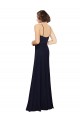 Cheap Chiffon Bridesmaids Dress with Scoop Neckline UK