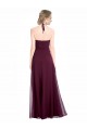 Cheap Full Length Chiffon Bridesmaid Dress with Halter Top UK