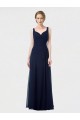 Cheap Long Chiffon Bridesmaid Dress with Sweetheart Neckline and Shoulder Straps UK