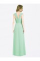 Cheap Long Chiffon Bridesmaid Dress with a Sweetheart Neckline and Pleated Shoulder Straps UK