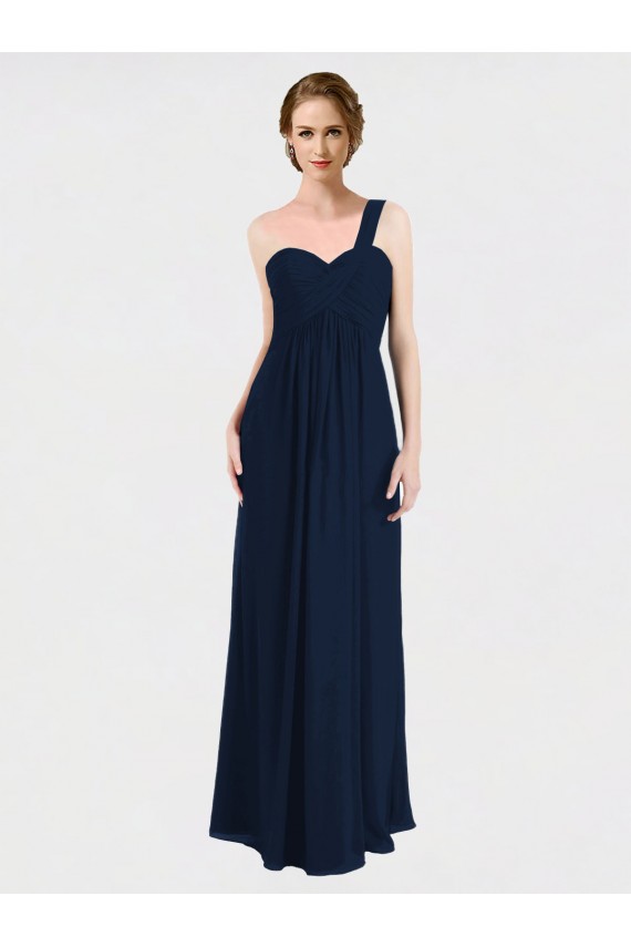 Cheap Full Length Long Chiffon Bridesmaid Gown with Sweetheart Neckline UK