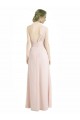 Cheap Full Length Chiffon Bridesmaid Dress with One Wide Shoulder Strap UK