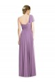 Cheap Flutter Sleeves One Shoulder Long Chiffon Bridesmaid Dress UK