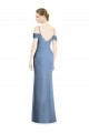 Cheap Draped Cold Shoulder Sweetheart Long Chiffon Formal Bridesmaid Dress UK