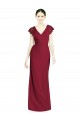 Cheap V-Neck V-Back Long Chiffon Bridesmaid Dress UK