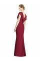 Cheap V-Neck V-Back Long Chiffon Bridesmaid Dress UK