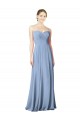 Cheap Draped Strapless Sweetheart Full Length Chiffon Bridesmaid Dress UK