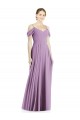 Cheap Off the Shoulder Open Cowl-Back Maxi Bridesmaid Dress UK