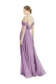 Cheap Off the Shoulder Open Cowl-Back Maxi Bridesmaid Dress UK