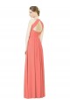 Cheap Open Back Shirred Halter Chiffon Bridesmaid Dress UK