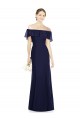 Cheap Off the Shoulder Full-Length Trumpet Chiffon Bridesmaid Dress UK