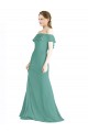 Cheap Off the Shoulder Bohemian Chiffon Bridesmaid Dress UK