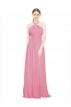 Cheap Halter Neck Keyhole A-Line Chiffon Bridesmaid Dress UK