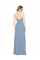 Cheap Pleated Halter Neckline A-Line Chiffon Bridesmaid with Criss Cross Back UK