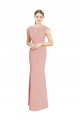 Cheap Chiffon Cap Sleeves Long Bridesmaid Dress with Keyhole UK