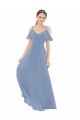 Cheap Pleated One Shoulder A-Line Chiffon Bridesmaid Dress UK