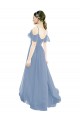 Cheap Pleated One Shoulder A-Line Chiffon Bridesmaid Dress UK