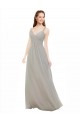 Cheap Chiffon Bridesmaid Dress with Ruched Draped Bodice UK