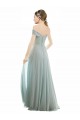 Cheap Romantic Bridesmaid Dress with Embroidered Off the Shoulder Bodice UK