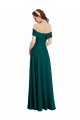 Cheap Classic Off the Shoulder Chiffon Bridesmaid Dress with Cap Sleeves UK