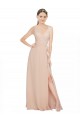 Cheap Chiffon Bridesmaids Dress with Matching Chiffon Tie Sash UK